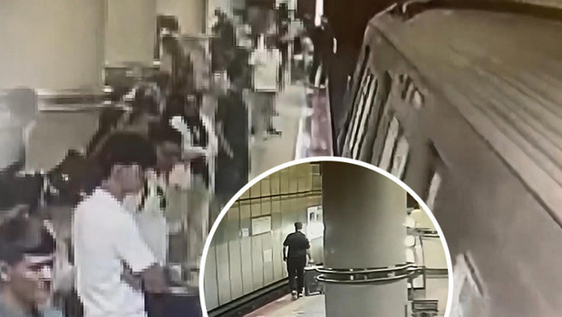 Şişli’de görme engelli gencin raylara düştüğü anlar kamerada